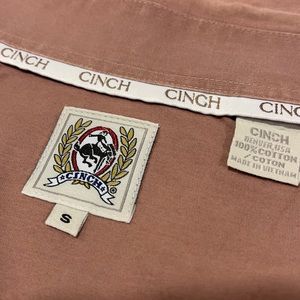 Cinch Western Shirt Men Button Pocket Necktape